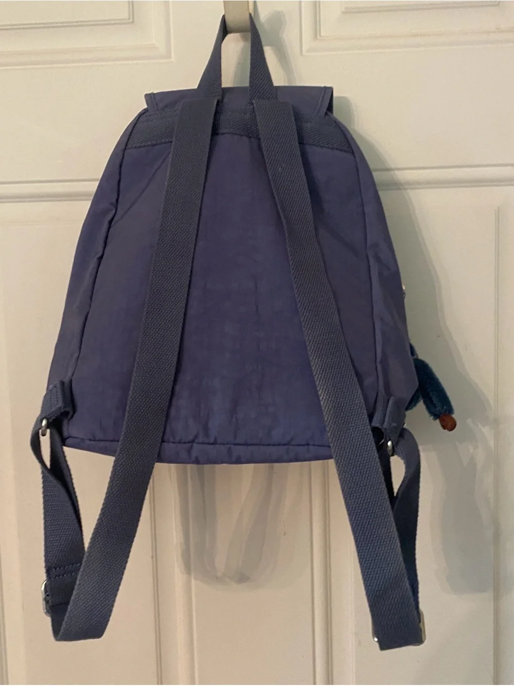 Kipling Navy Blue Nylon Mini Backpack with Monkey Charm